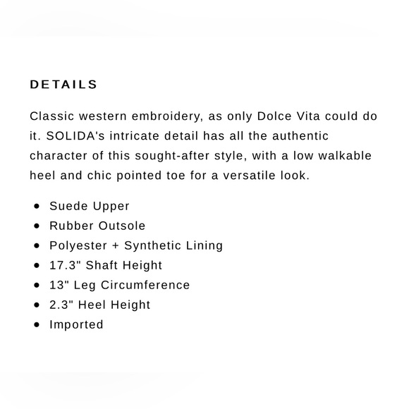 Dolce Vita Solida Western Boot Size 10 - Brand New in Box - Picture 11 of 12